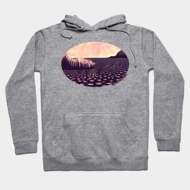 Pink Purple Rainy Ketchikan Hoodie by Pastel.Punkk